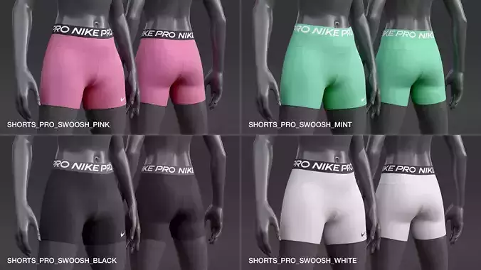 Nike PRO Womens Shorts 3D model