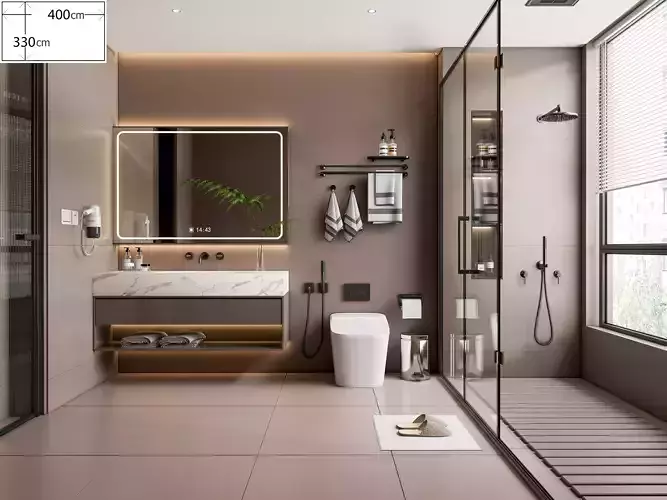 Bathroom 54 3D model