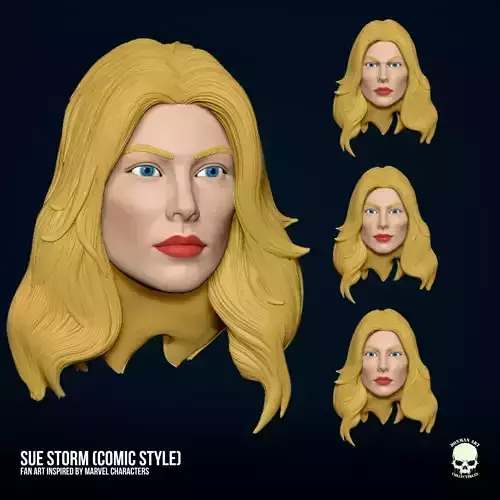 Sue Storm Marvel Fan Art STL For Action Figures