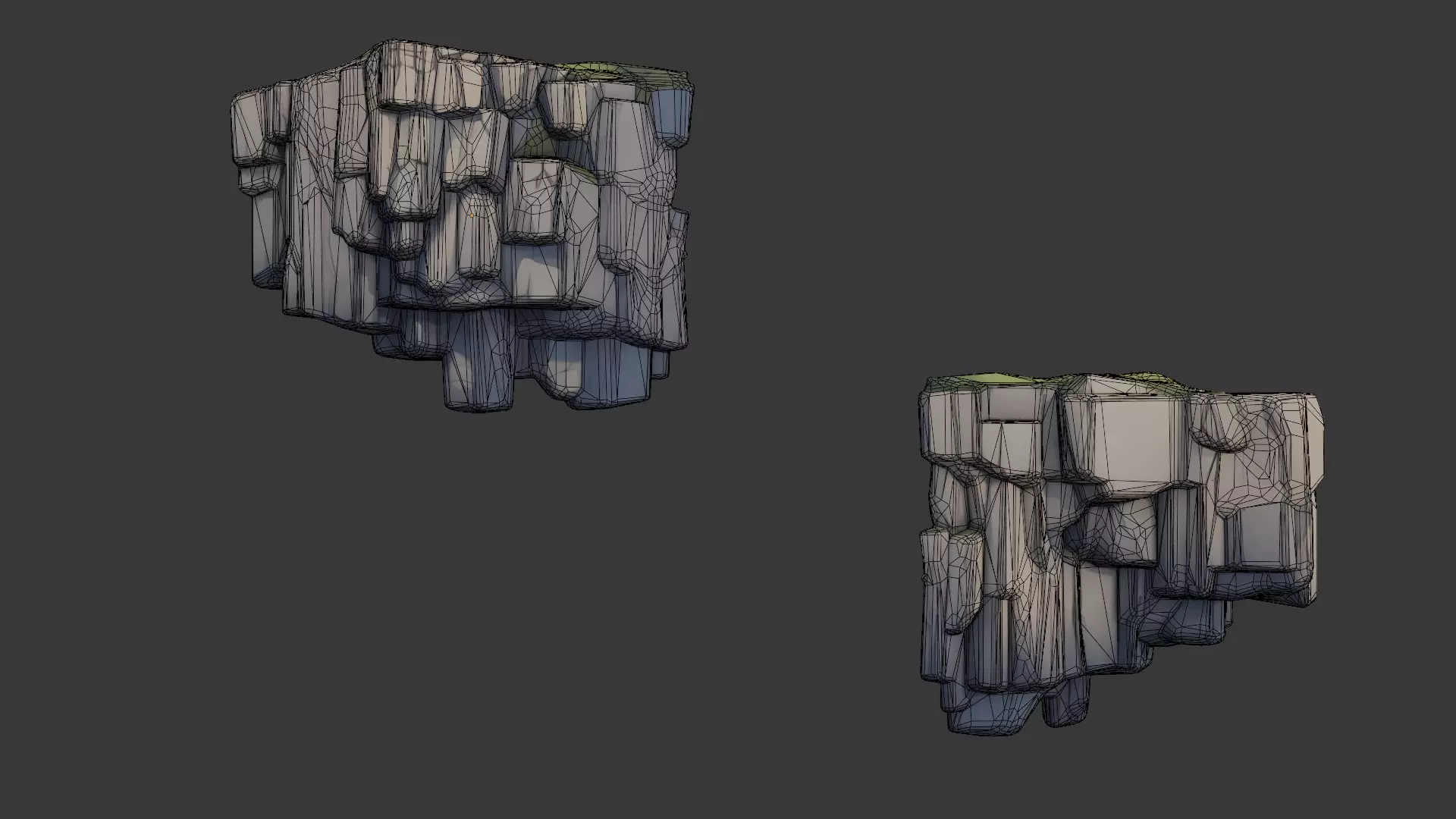 Stylized Rock Cliff Packs 01 Low-poly 3D model_4