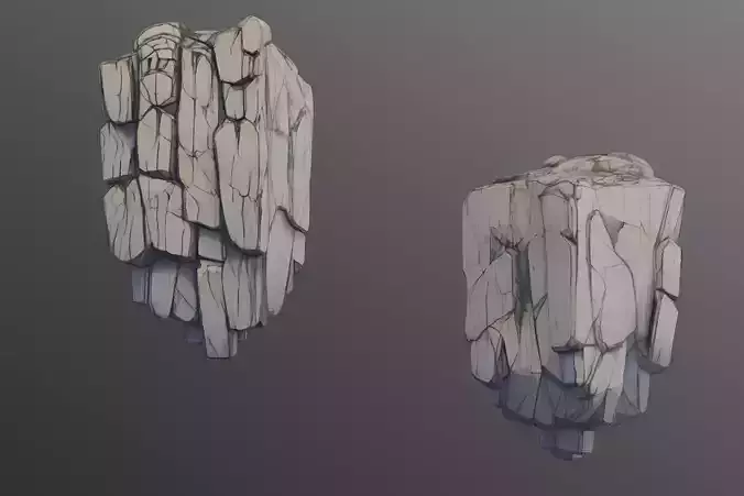Stylized Rock Cliff Packs 01