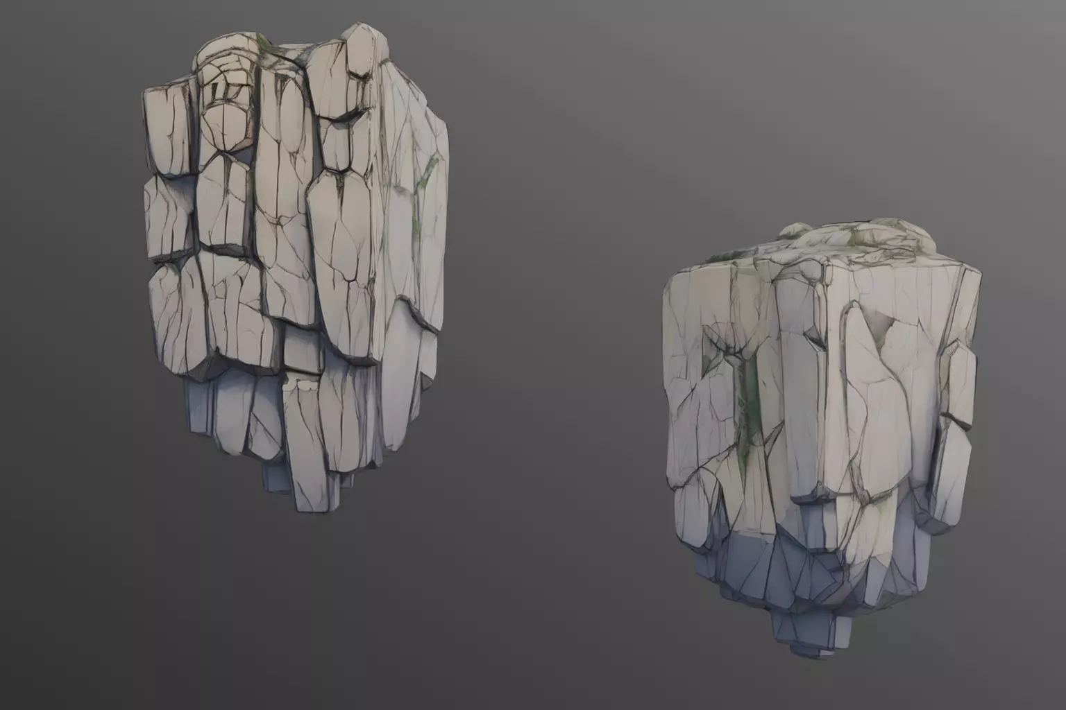 Stylized Rock Cliff Packs 01 Low-poly 3D model_0