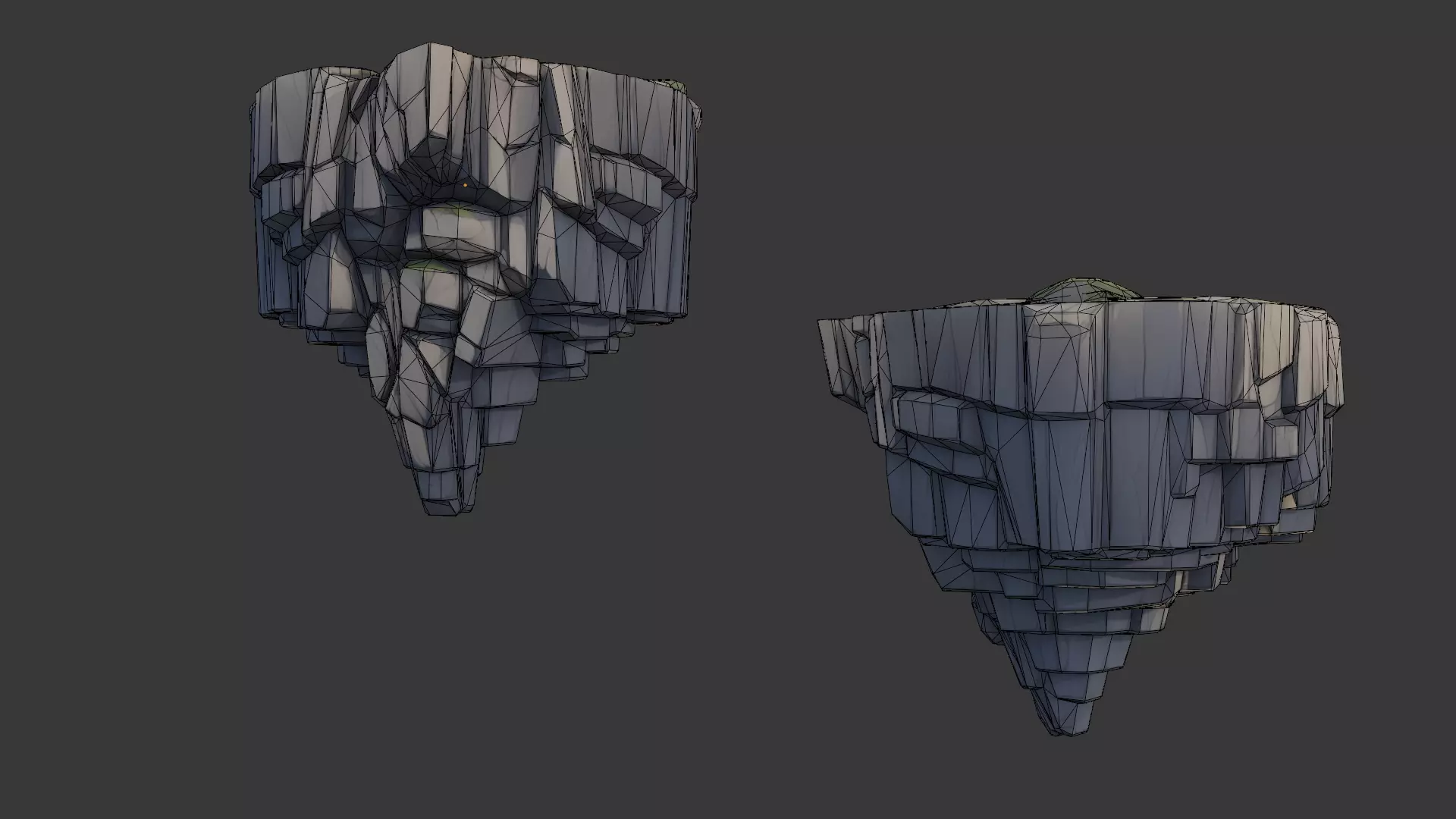 Stylized Rock Cliff Packs 01 Low-poly 3D model_14