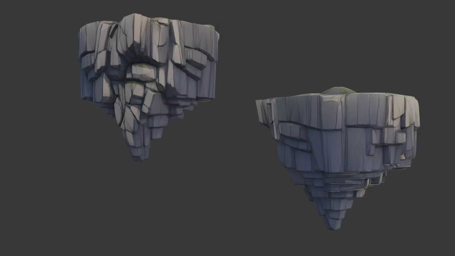 Stylized Rock Cliff Packs 01 Low-poly 3D model_13