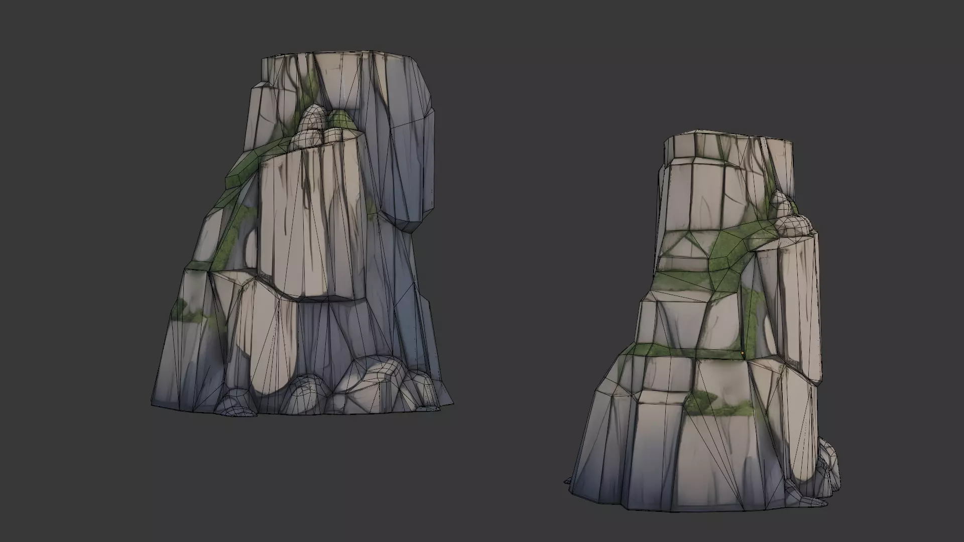 Stylized Rock Cliff Packs 01 Low-poly 3D model_12