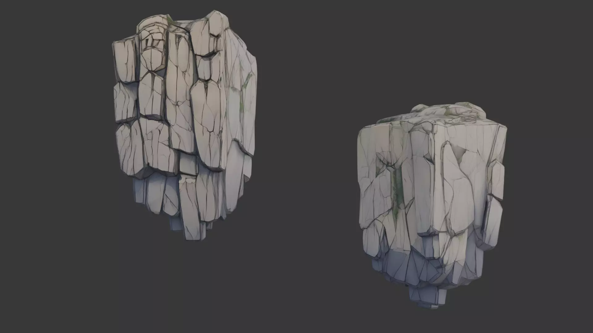 Stylized Rock Cliff Packs 01 Low-poly 3D model_9