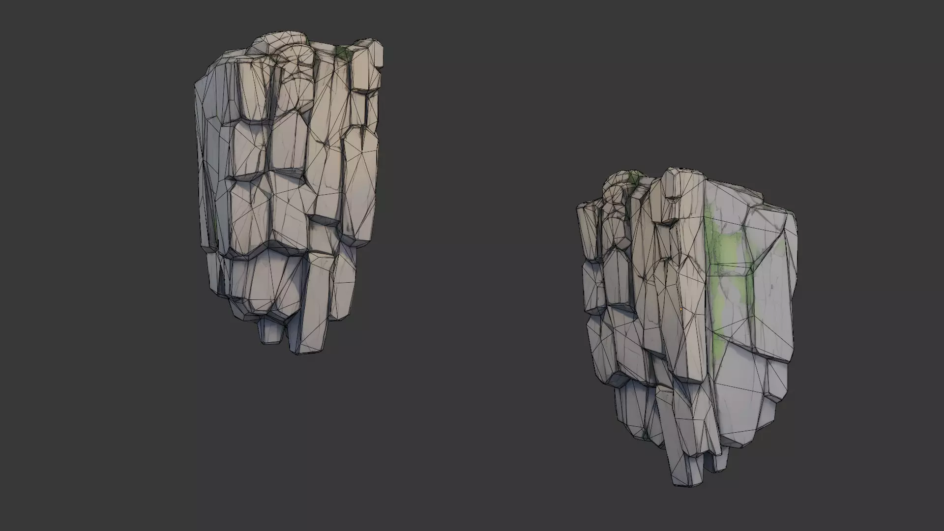 Stylized Rock Cliff Packs 01 Low-poly 3D model_6