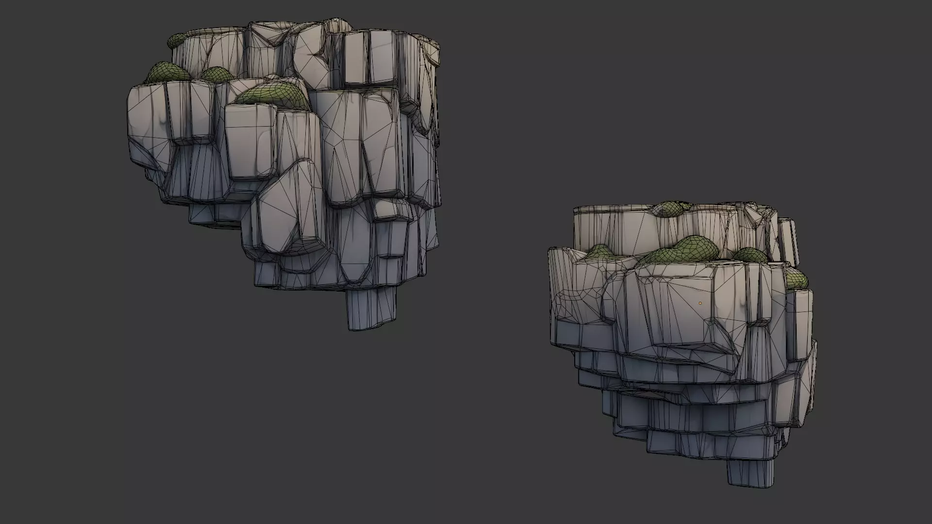 Stylized Rock Cliff Packs 01 Low-poly 3D model_18