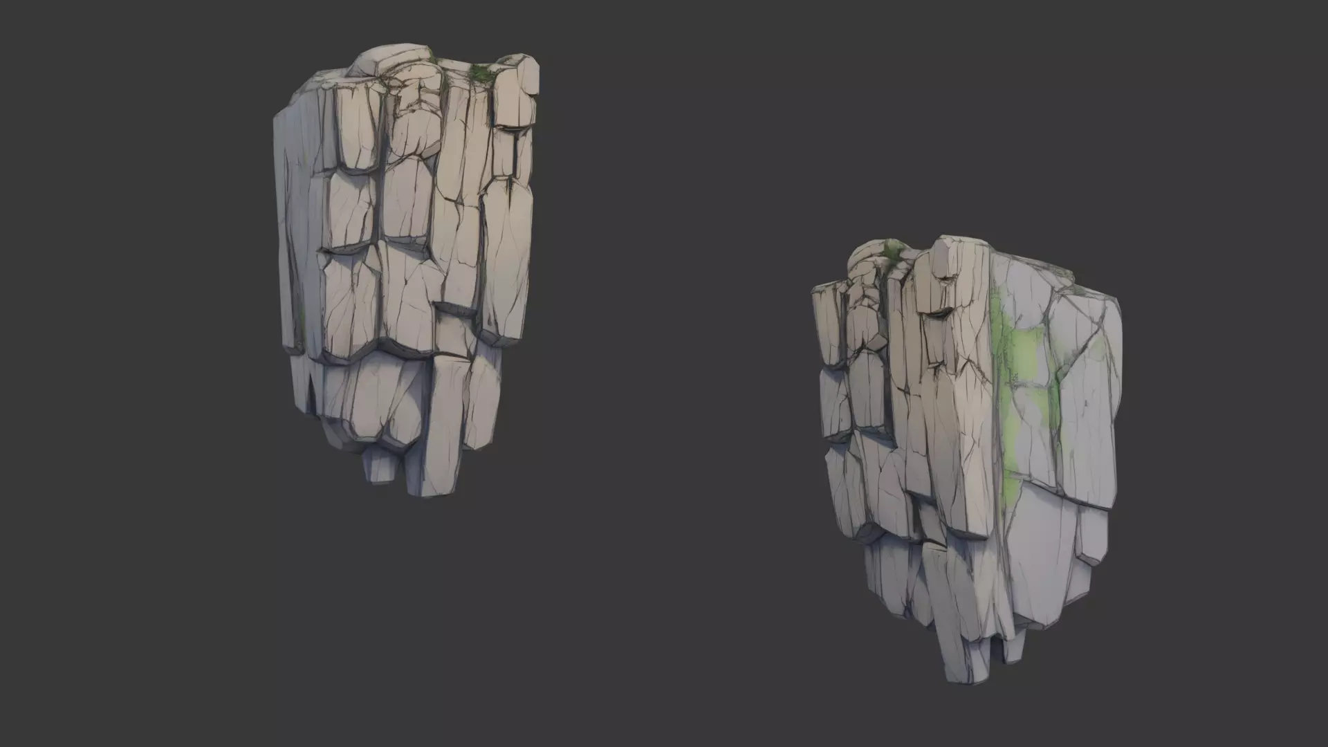Stylized Rock Cliff Packs 01 Low-poly 3D model_5
