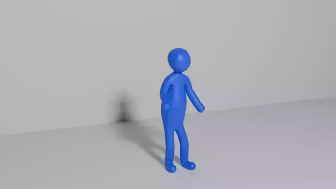 Hypercasual Mobile Character Rigged Low-poly 3D model