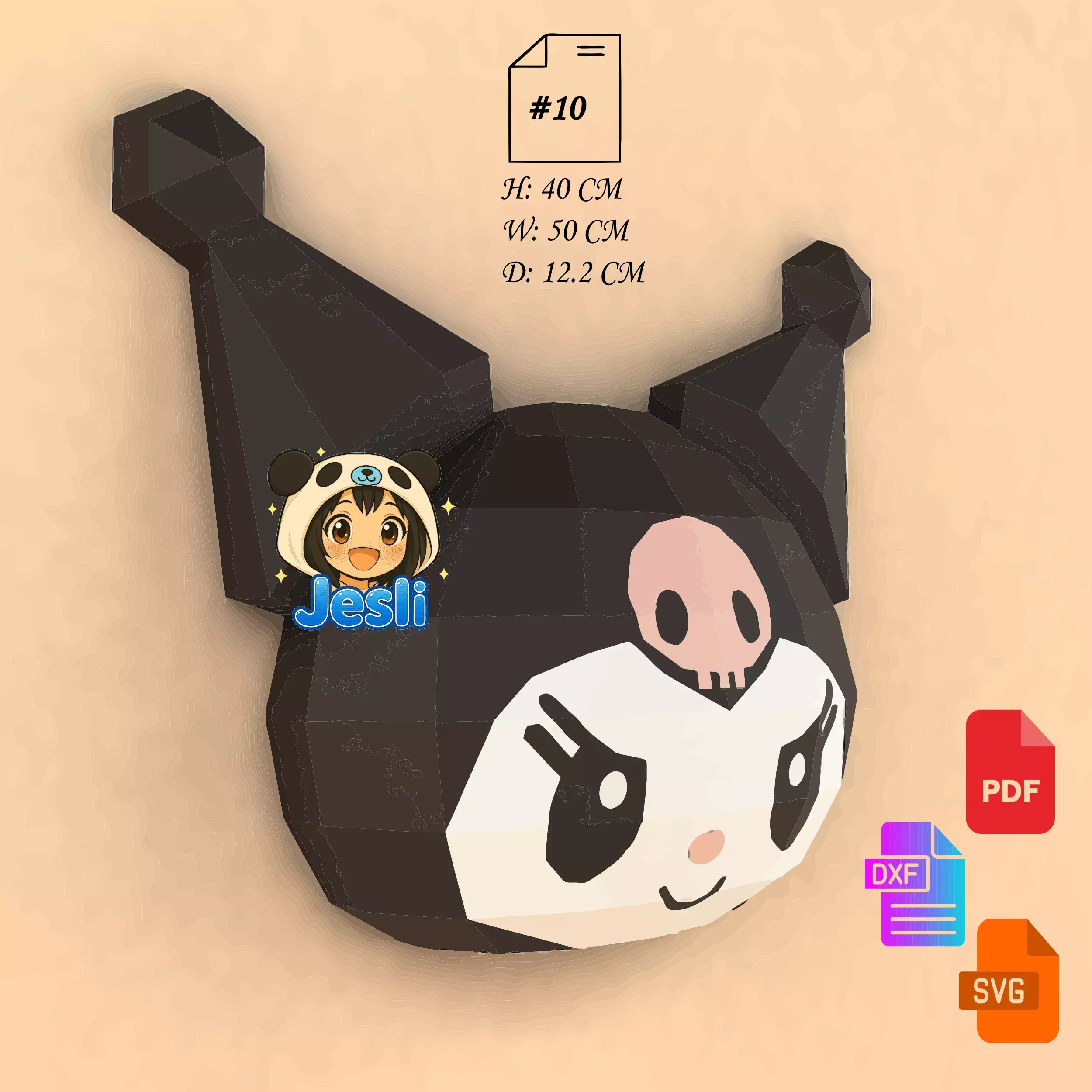 Demony Head Wall 3D print model_1