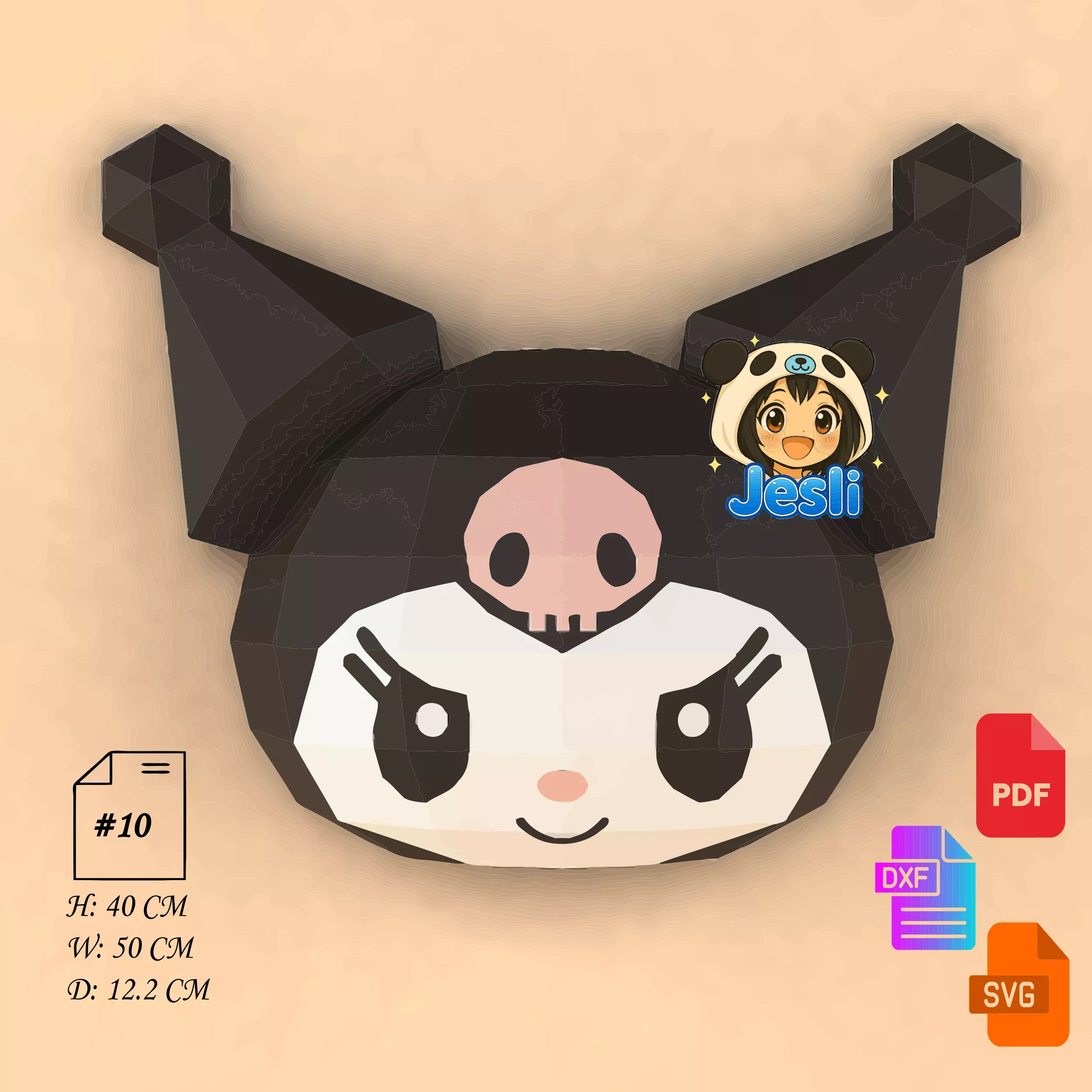 Demony Head Wall 3D print model_0