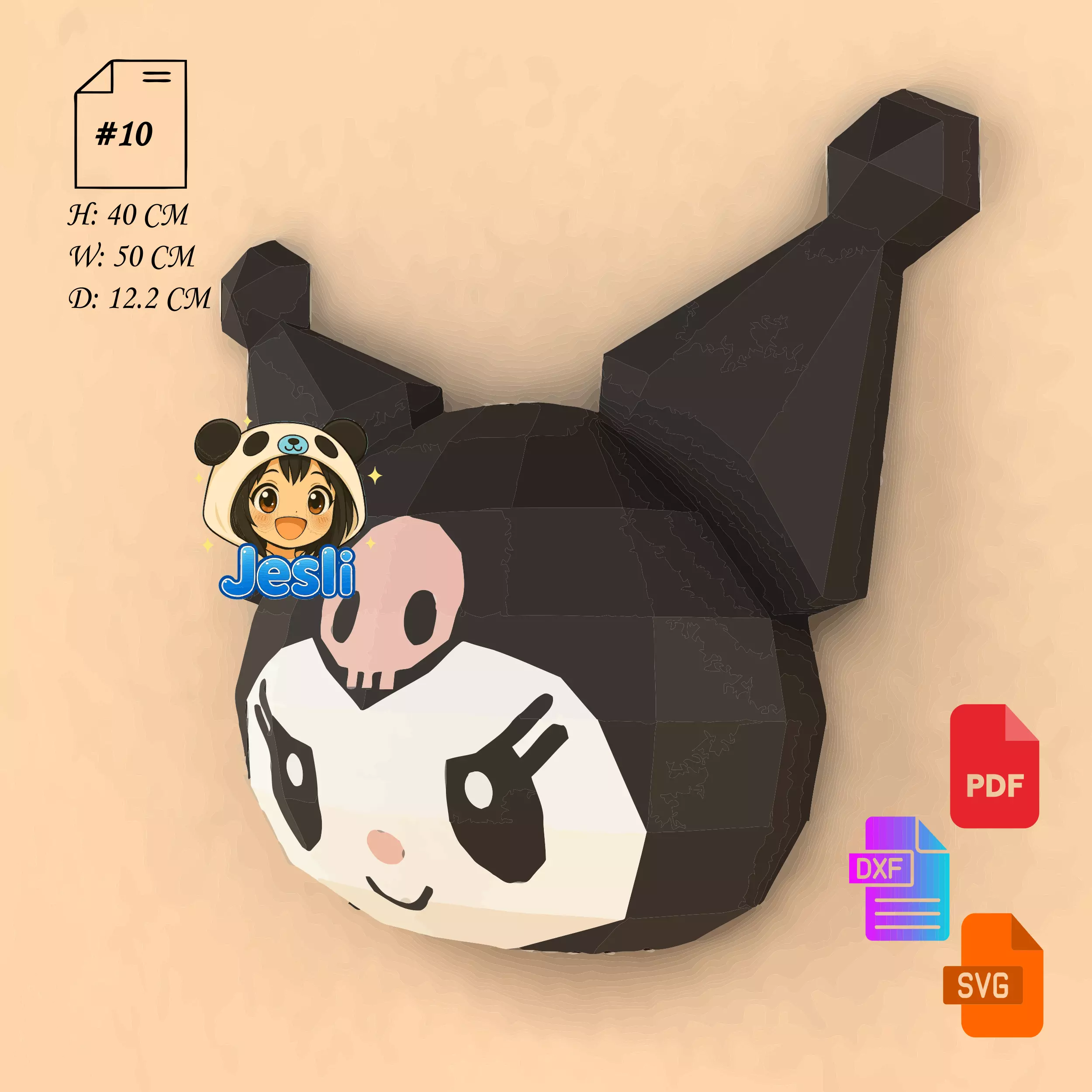 Demony Head Wall 3D print model_2