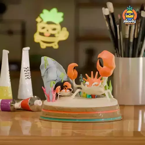 diorama krabby and kingler 3D print model