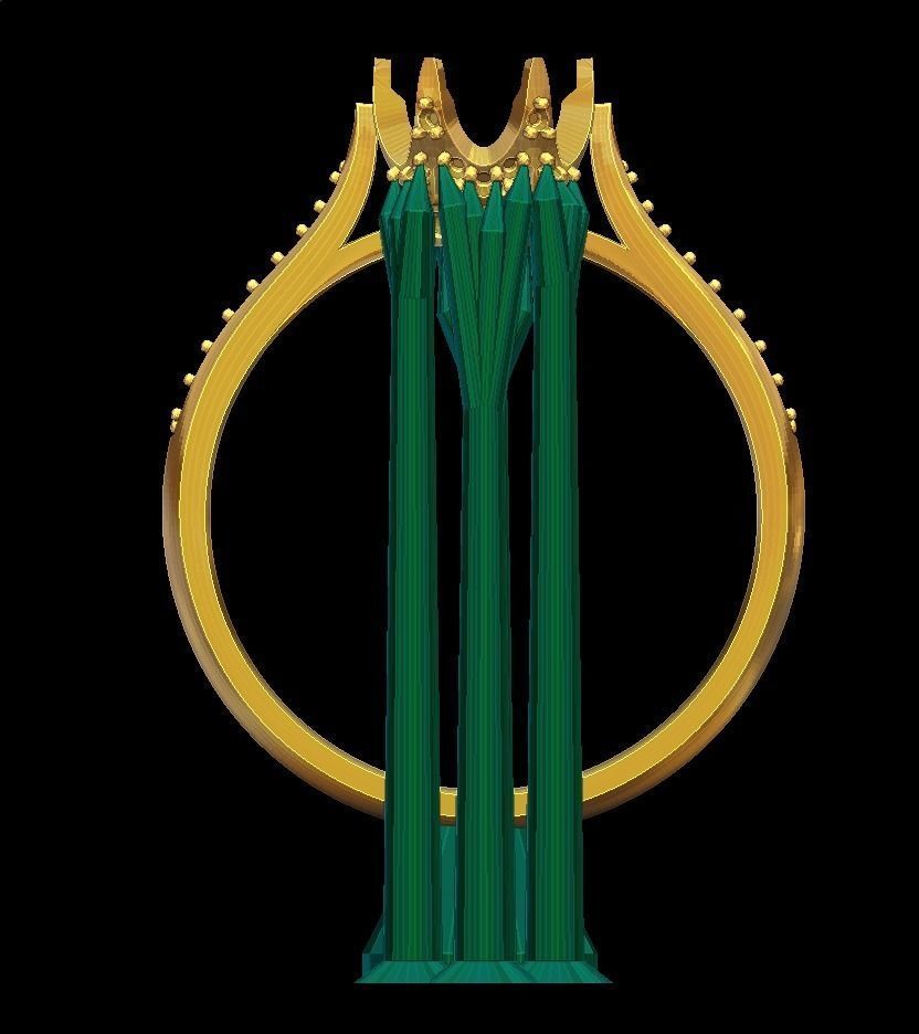 Ring model 3 gold engagement 3D print model_1