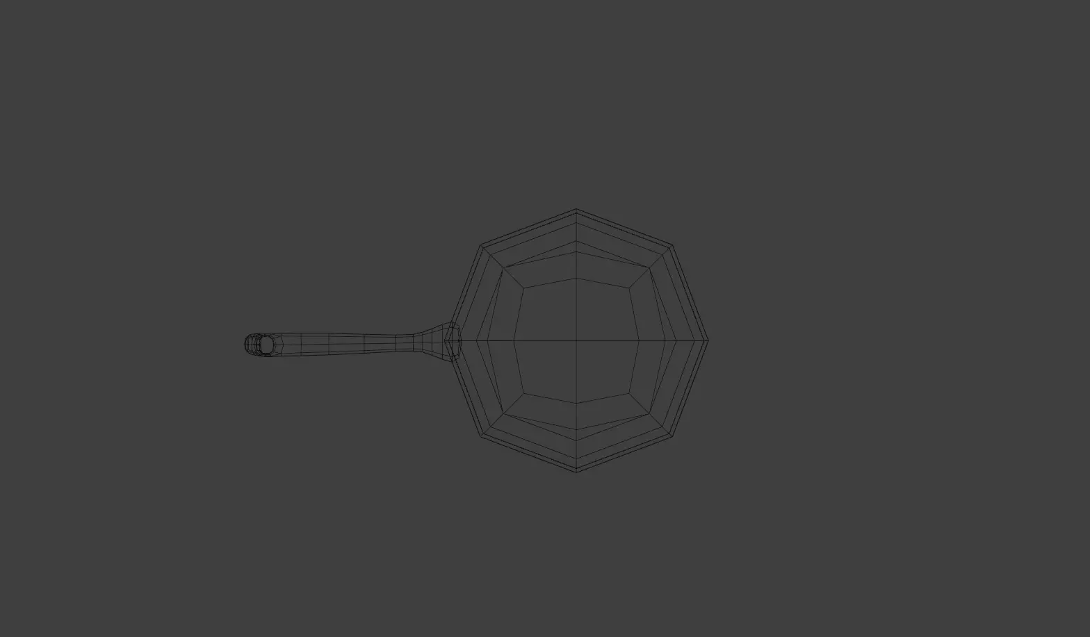 Frying pan Low Poly Low-poly 3D model_6