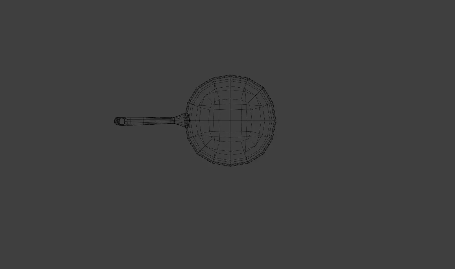 Frying pan Low Poly Low-poly 3D model_7