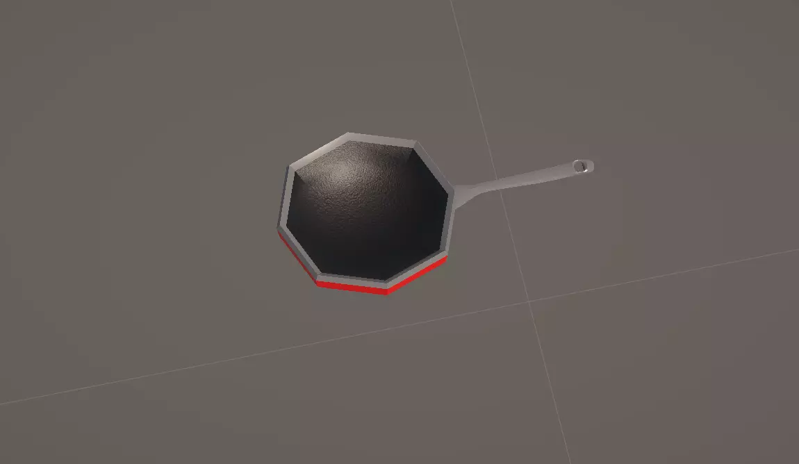 Frying pan Low Poly Low-poly 3D model_11