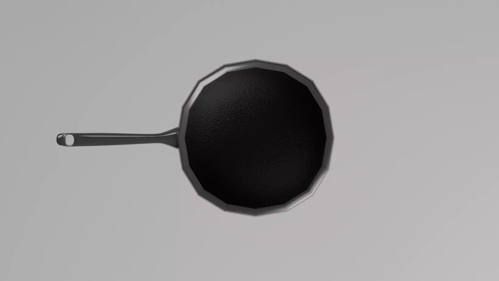 Frying pan Low Poly Low-poly 3D model_1
