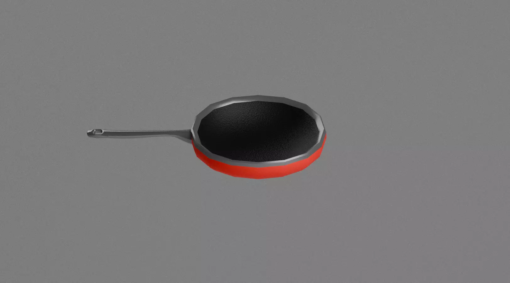 Frying pan Low Poly Low-poly 3D model_5