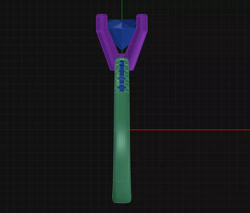 4 Prong Diamond Engagement Ring 3D print model_2