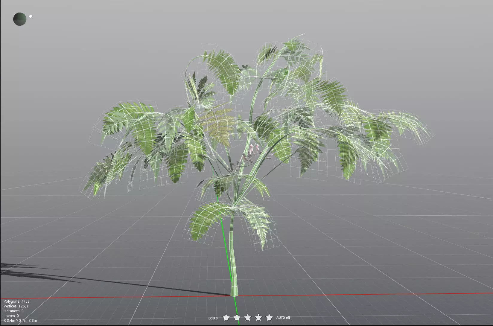 EVERYPlant Lyginopteris Royalii LowPoly Low-poly 3D model_32