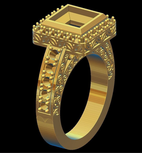 Ring ornate gold