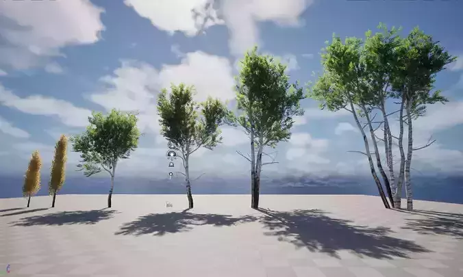 Wind UE5 Plants - Populus tremuloides-Quaking aspen-High-Lowpoly