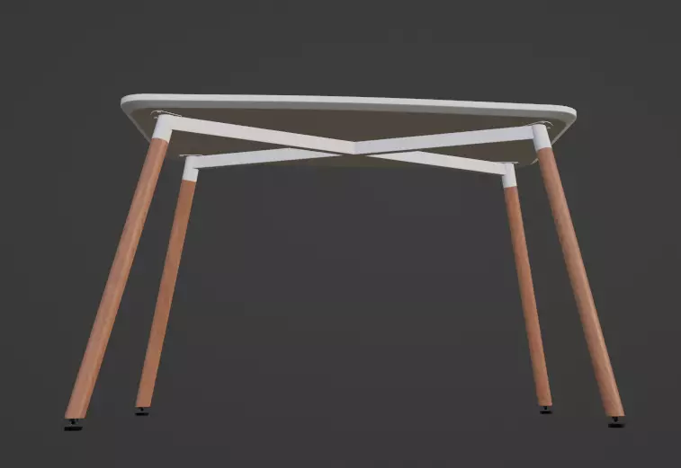 THE HOME DECO FACTORY Rectangular White Table 3D model_10