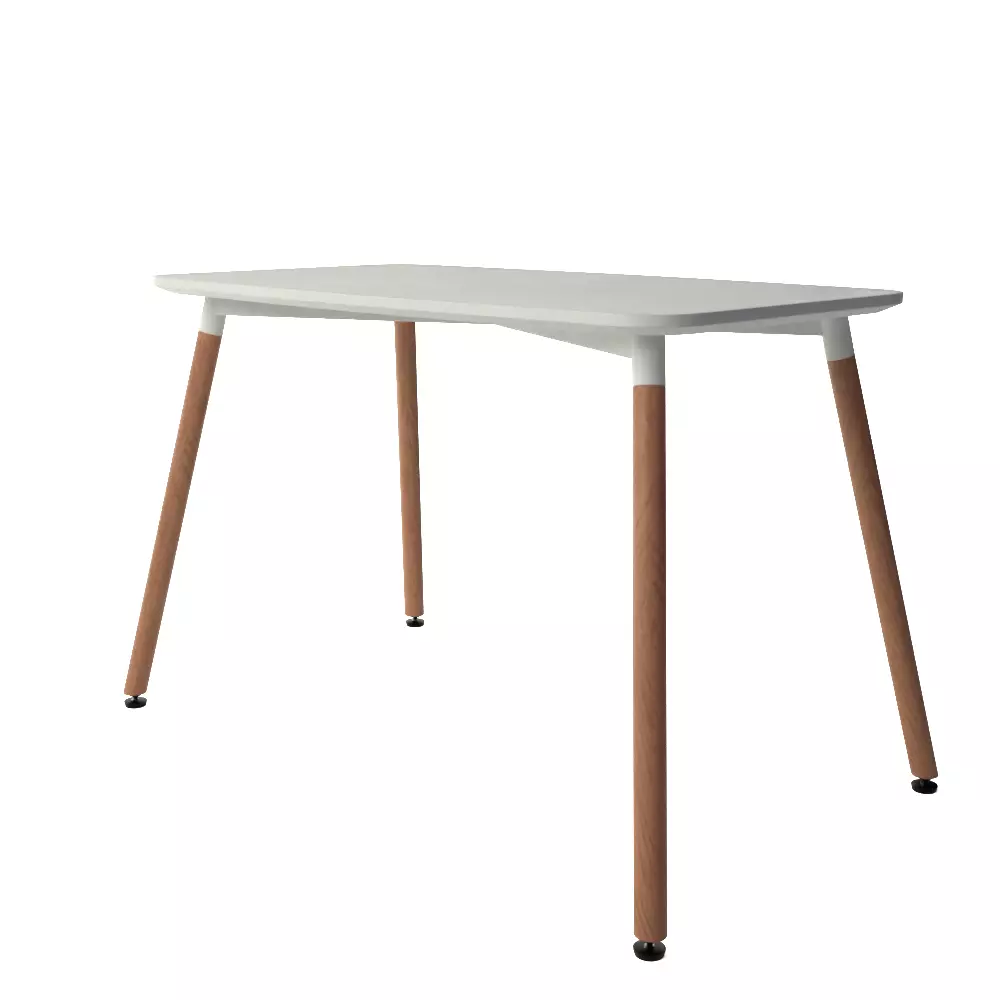 THE HOME DECO FACTORY Rectangular White Table 3D model_4