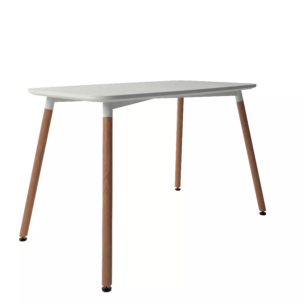 THE HOME DECO FACTORY Rectangular White Table 3D model_5