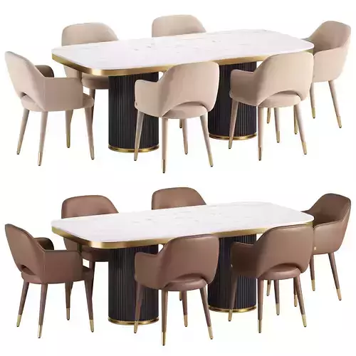 Adrianna Dining Chair and Archie Dining Table