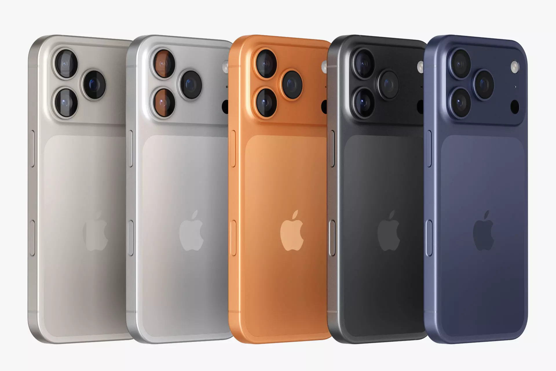 Apple iPhone 17 pro v2 All colors 3D model_2