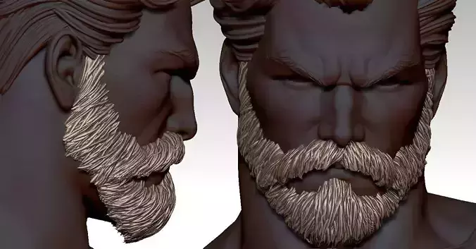 3D beard V04 3D print model