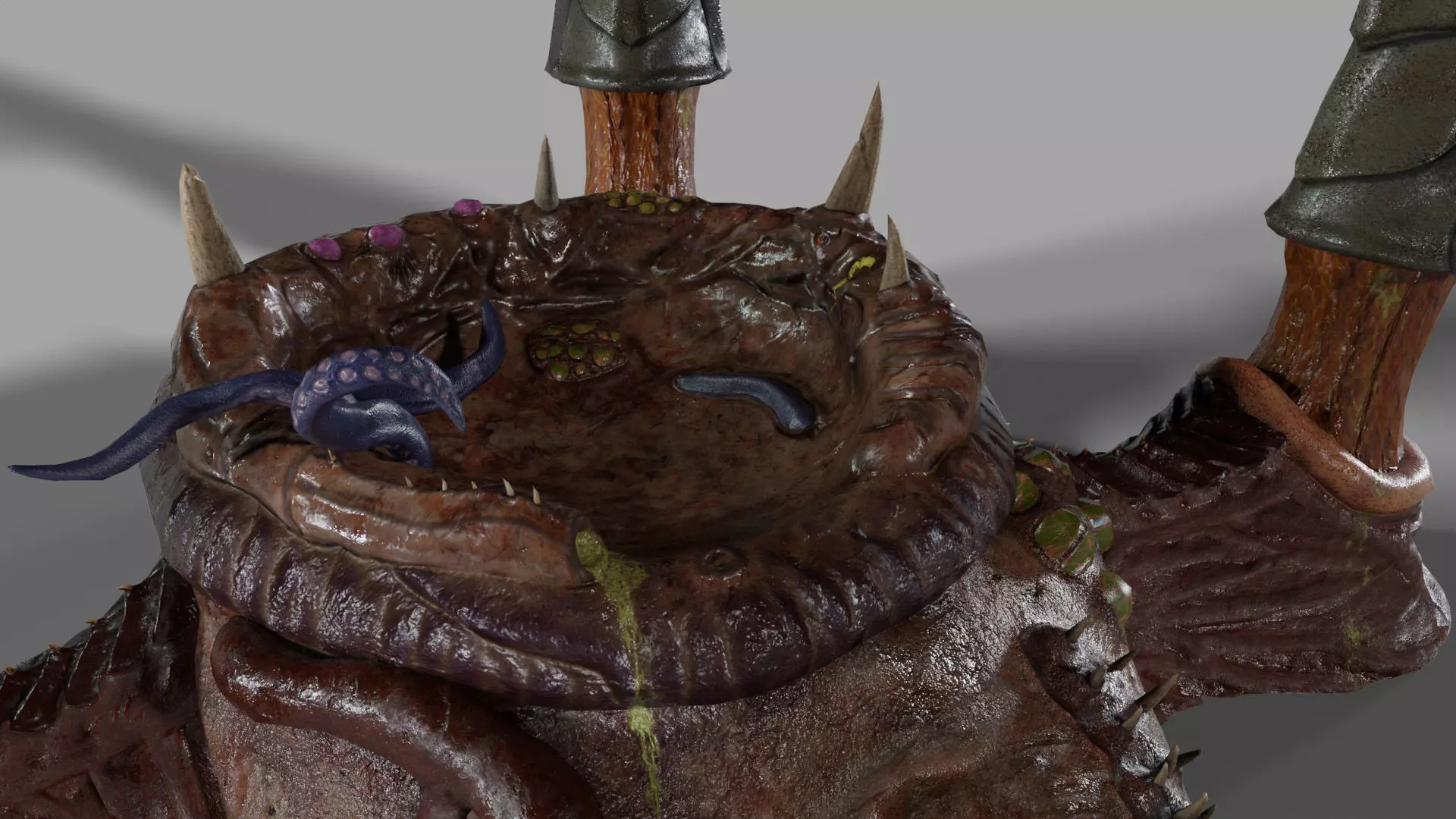 The Maw of Xylos - Animated Creature Portal Low-poly 3D model_4