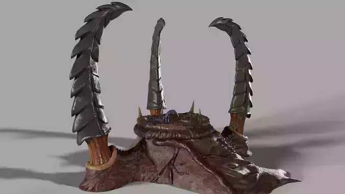 The Maw of Xylos - Animated Creature Portal Low-poly 3D model