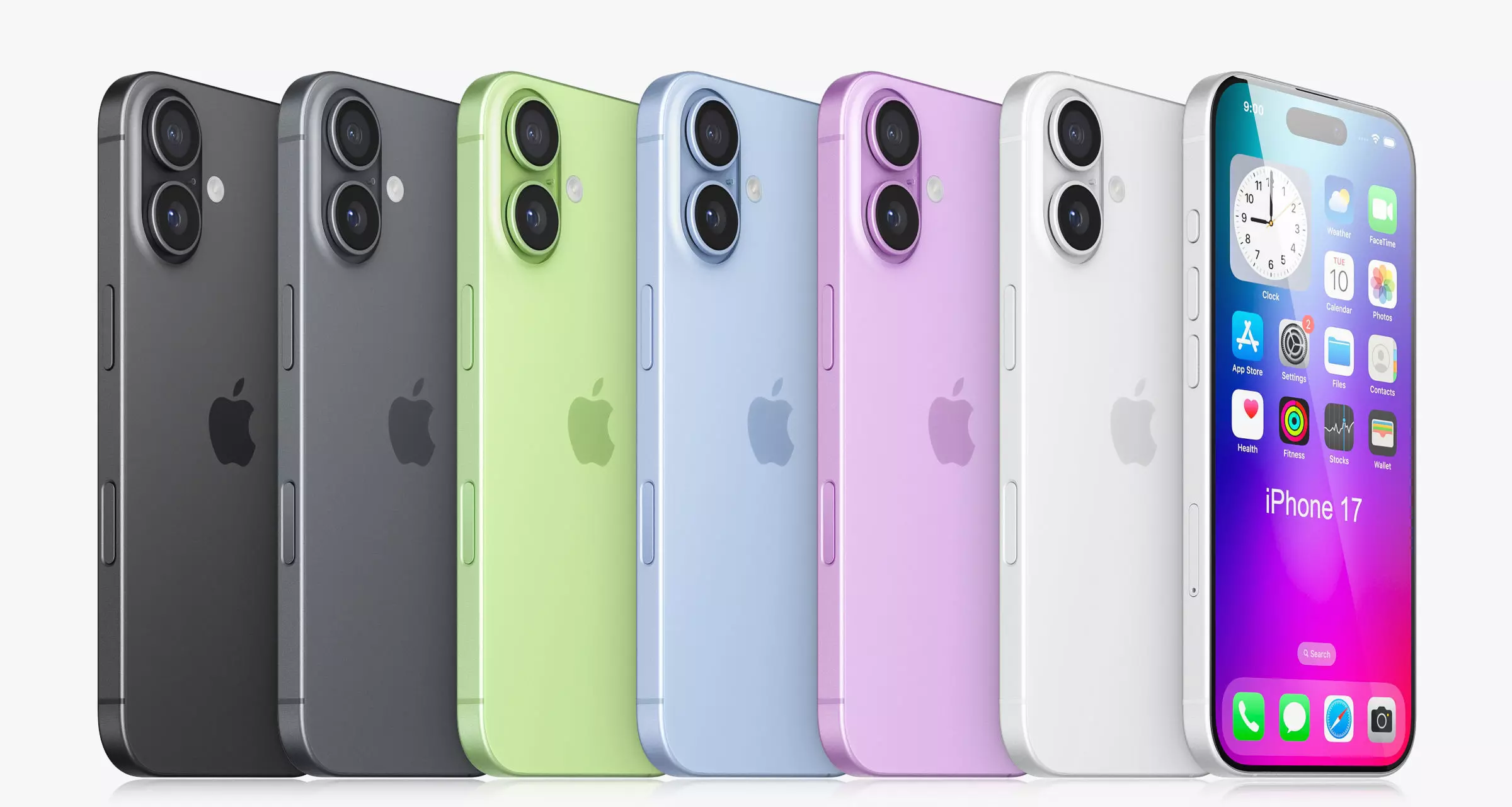 Apple iPhone 17 collection v2 All colors 3D model_5