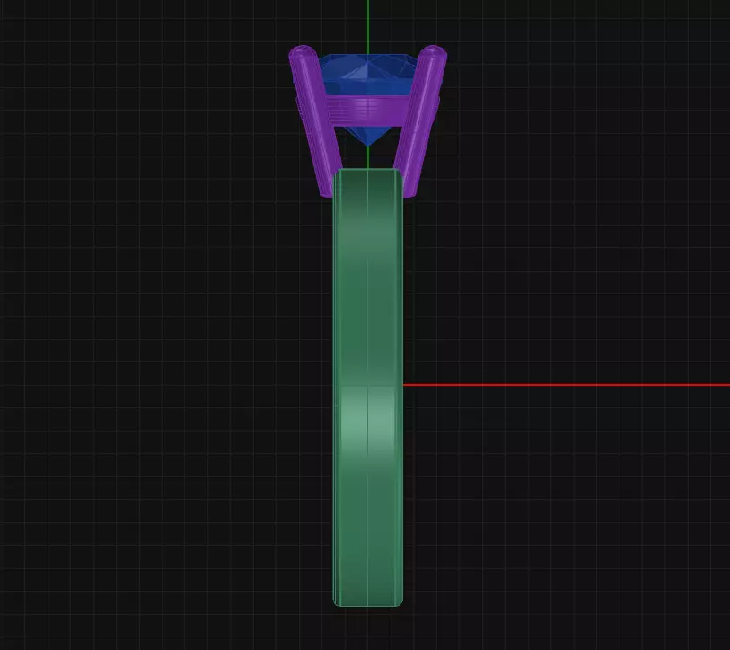 4 Prong Diamond Engagement Ring 3D print model_3