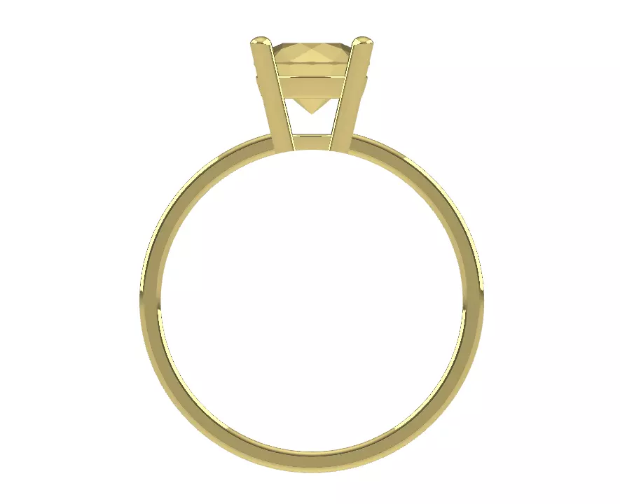 4 Prong Diamond Engagement Ring 3D print model_7