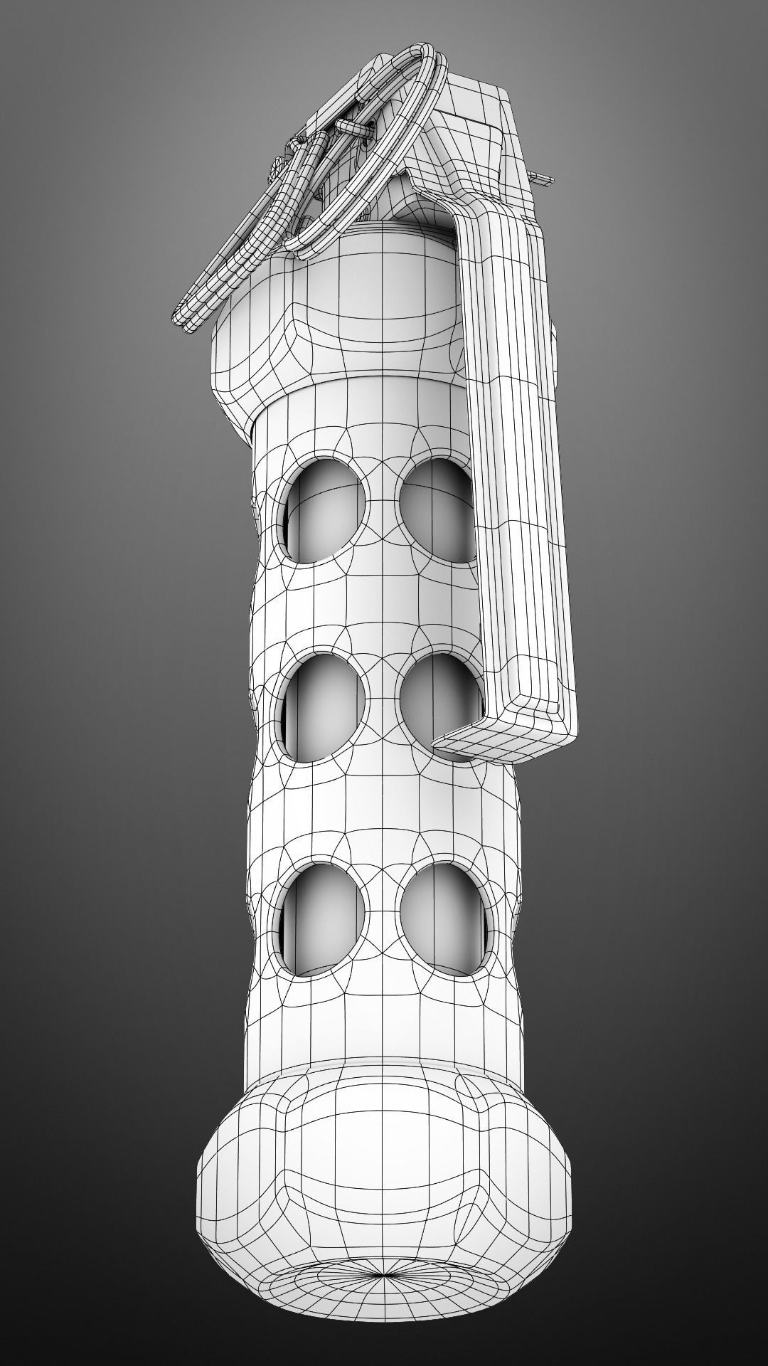 grenade M84 subdivison ready 3D model_12