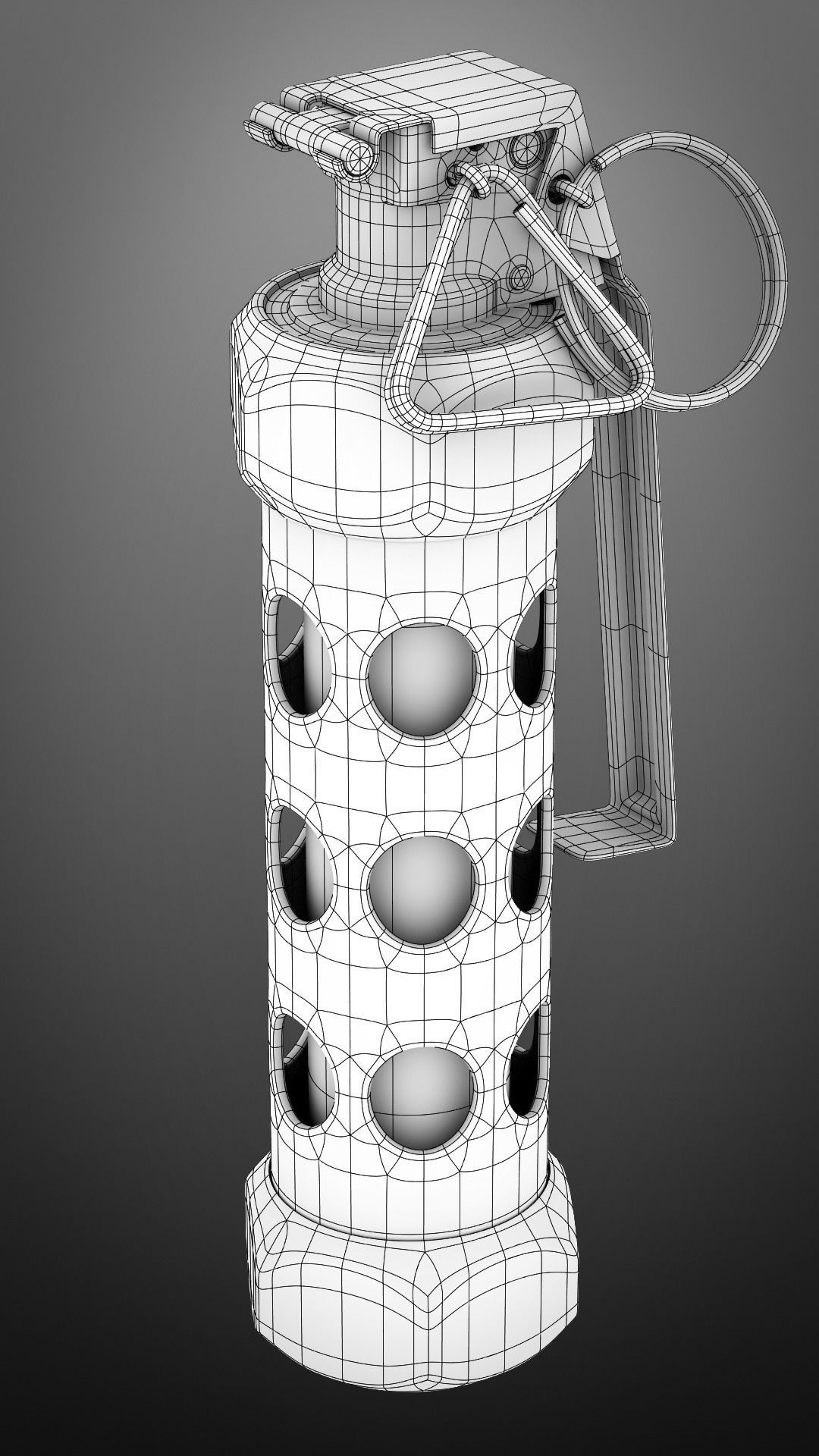 grenade M84 subdivison ready 3D model_11