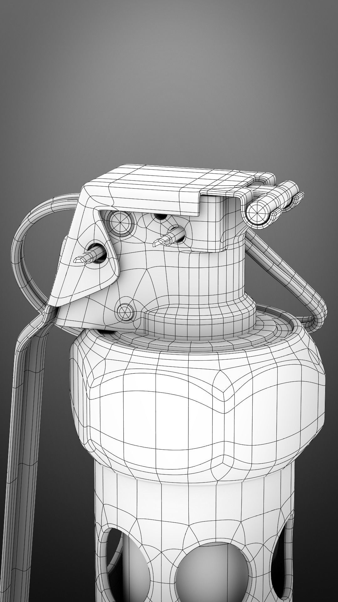 grenade M84 subdivison ready 3D model_13