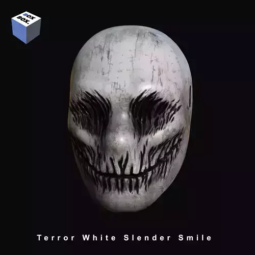 Terror White Slender Smile Mask Cosplay 3D print model