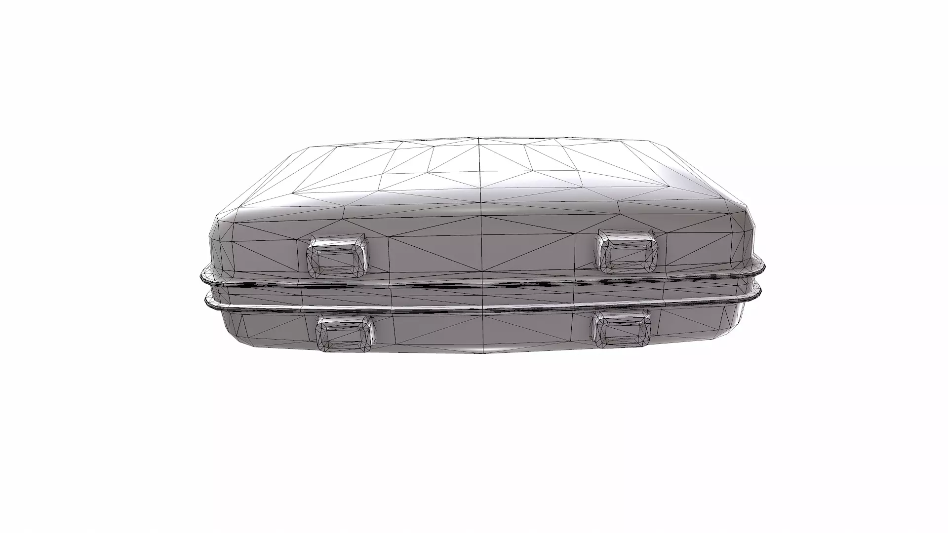 Old Retro Vintage Suitcase Low-poly PBR Low-poly 3D model_21