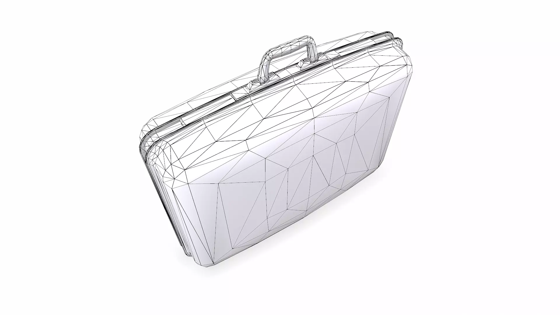 Old Retro Vintage Suitcase Low-poly PBR Low-poly 3D model_18