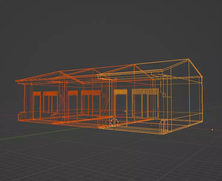 Simple House Kontrakan Low Poly 3D Low-poly 3D model_4