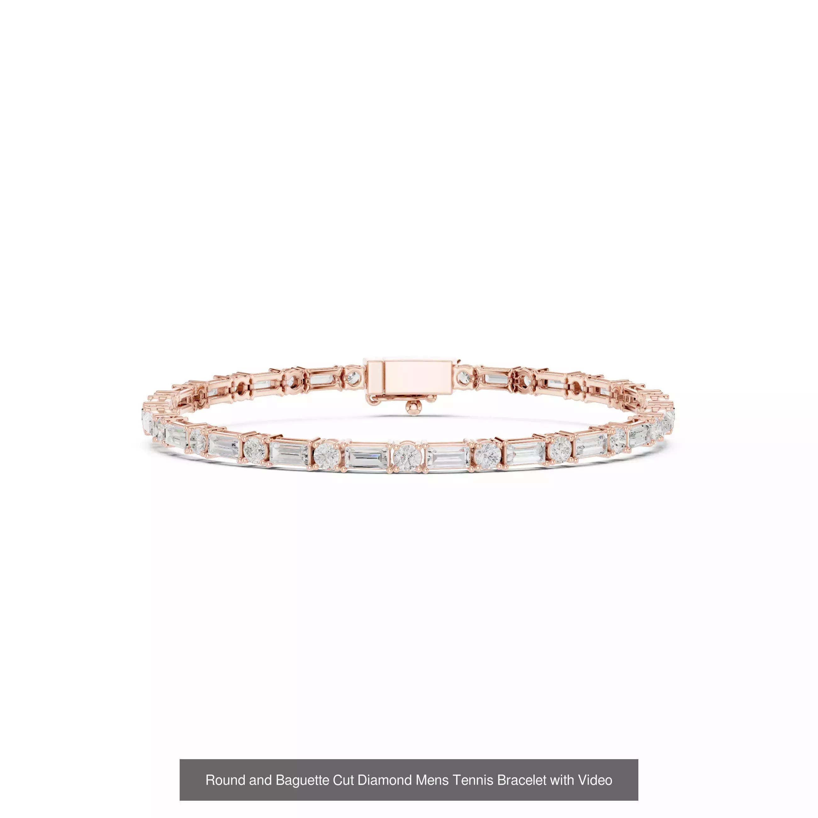 Men Diamond Bracelet with 3DM STL Files and 3 Color Render Video 3D Model Collection_1