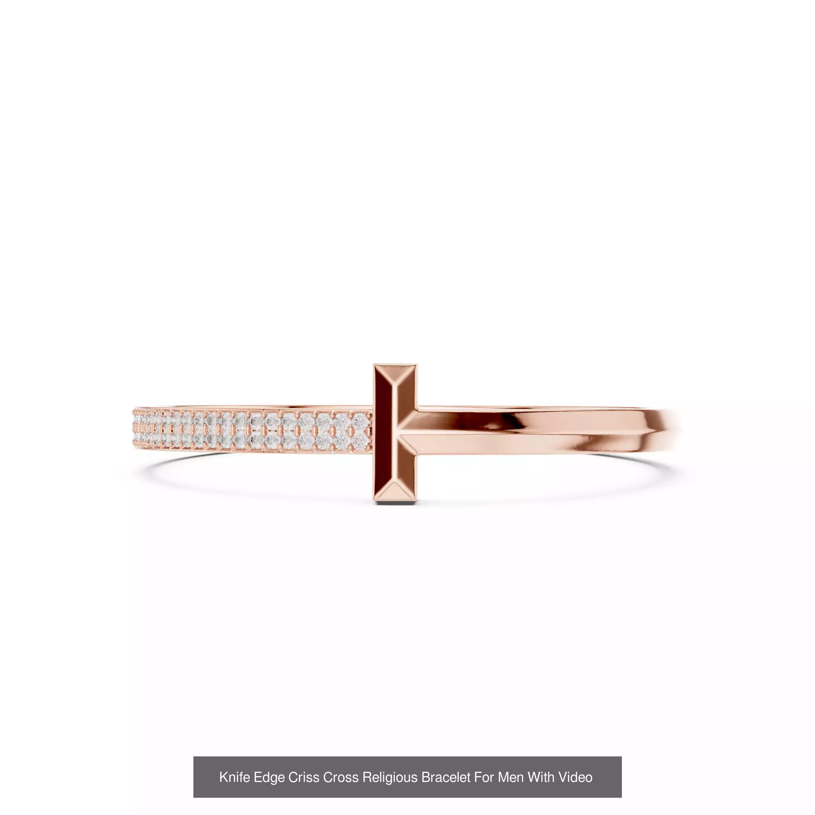 Men Diamond Bracelet with 3DM STL Files and 3 Color Render Video 3D Model Collection_12