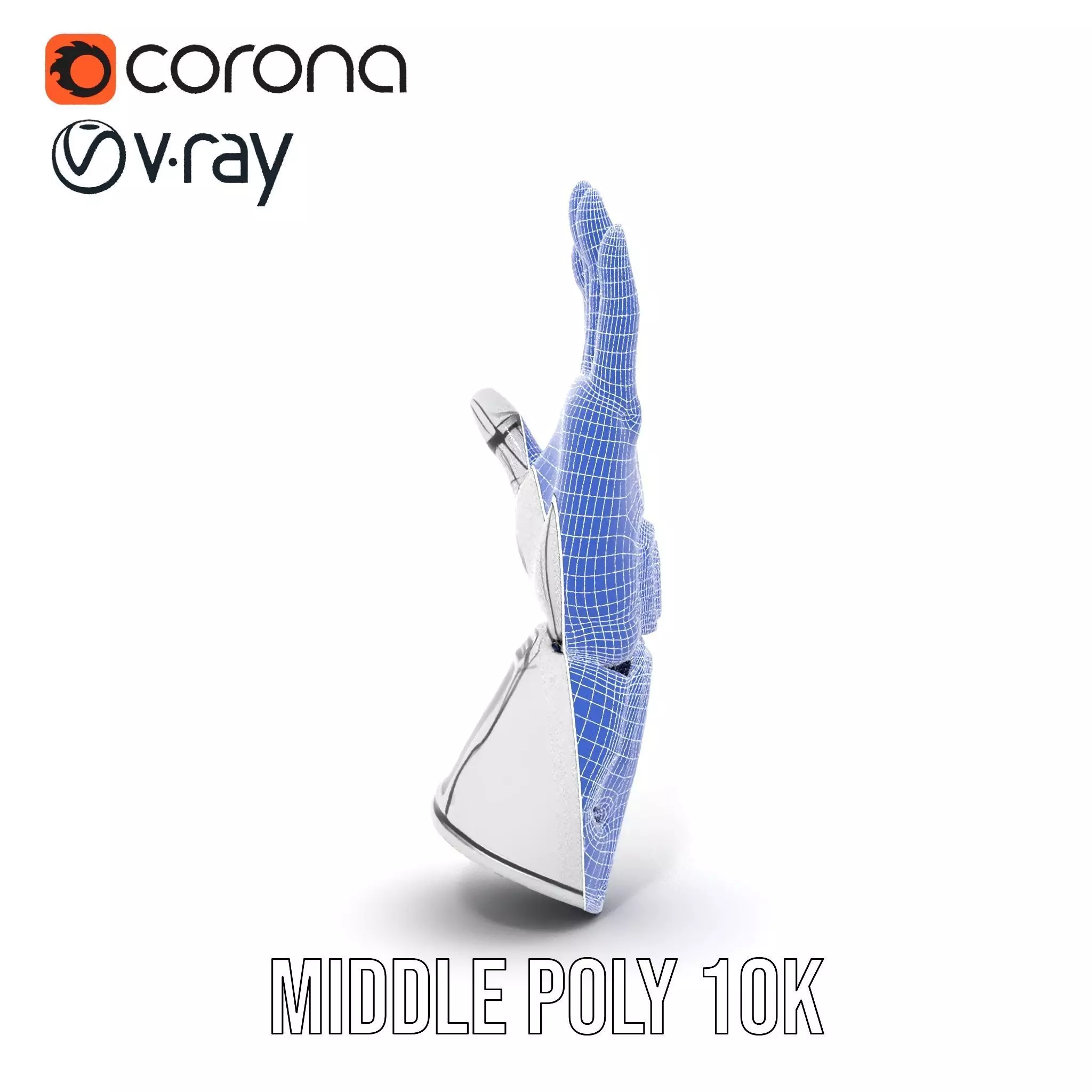 Futuristic Robotic Hand Model Pack High Precision Design Low-poly 3D model_29