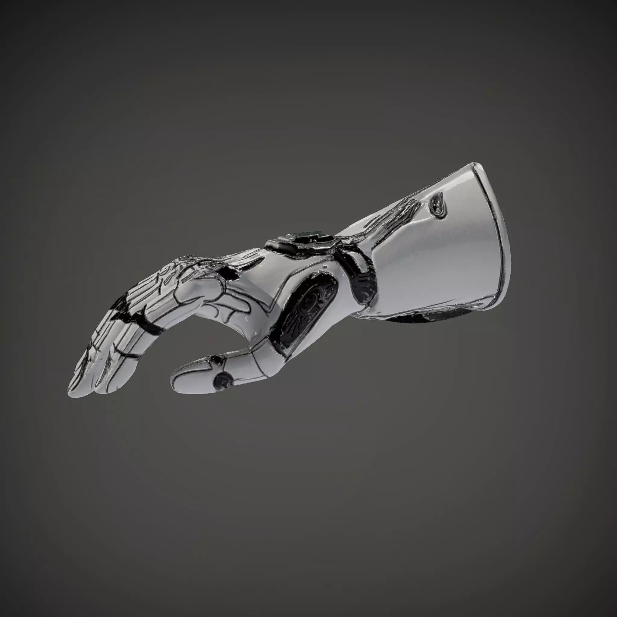 Futuristic Robotic Hand Model Pack High Precision Design Low-poly 3D model_34